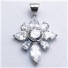 Image 1 : 41) STERLING SILVER CUBIC ZIRCONIA PENDANT