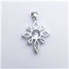 Image 2 : 41) STERLING SILVER CUBIC ZIRCONIA PENDANT