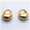 Image 1 : 44) STERLING SILVER GOLD PLATED HOOP EARRINGS