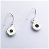 Image 2 : 45) STERLING SILVER PERIDOT DANGLING EARRINGS
