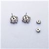 Image 2 : 50) STERLING SILVER MULTI STONE STUD EARRINGS