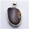 Image 1 : 51) STERLING SILVER AGATE PENDANT