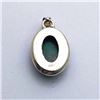 Image 2 : 52) STERLING SILVER MALACHITE PENDANT