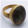 Image 1 : 56) STERLING SILVER LABRADORITE RING SIZE 8