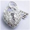 Image 1 : 58) STERLING SILVER CUBIC ZIRCONIA PENDANT