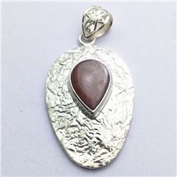 59) STERLING SILVER SUN STONE PENDANT