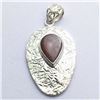 Image 1 : 59) STERLING SILVER SUN STONE PENDANT