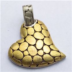 62) STERLING SILVER 2 TONE PENDANT