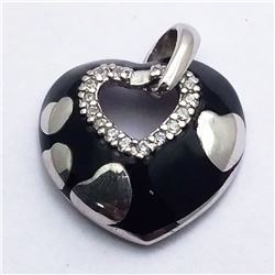 67) STERLING SILVER CUBIC ZIRCONIA PENDANT