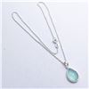 Image 1 : 68) STERLING SILVER CHALCEDONY NECKLACE