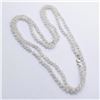 Image 1 : 69) STERLING SILVER RAIN MOON STONE NECKLACE