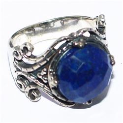 70) STERLING SILVER LAPIS RING SIZE 7.5