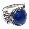 Image 1 : 70) STERLING SILVER LAPIS RING SIZE 7.5