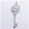 Image 1 : 76) STERLING SILVER CUBIC ZIRCONIA PENDANT
