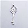 Image 2 : 76) STERLING SILVER CUBIC ZIRCONIA PENDANT