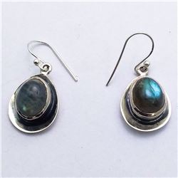 78) STERLING SILVER LABRADORITE EARRINGS