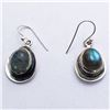 Image 1 : 78) STERLING SILVER LABRADORITE EARRINGS
