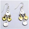 Image 1 : 79) STERLING SILVER 2 TONE DANGLING EARRINGS