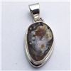 Image 1 : 81) STERLING SILVER AGATE PENDANT