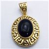 Image 1 : 86) STERLING SILVER BLACK ONYX PENDANT