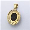 Image 2 : 86) STERLING SILVER BLACK ONYX PENDANT