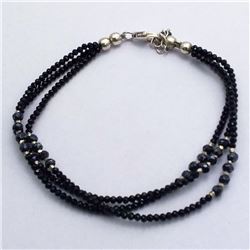 89) STERLING SILVER HEMATITE BRACELET