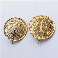 98) STERLING SILVER GOLD DANGLING EARRINGS