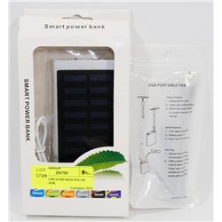 1 - NEW SLIM 20,000 MAH SOLAR POWER BANK