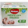 Image 1 : BOX OF HUGGIES NATURAL CARE WIPES.