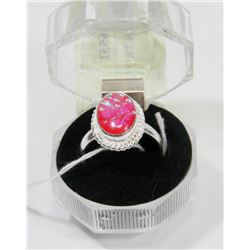 #141-AUSTRALIAN TRIPLE OPAL GEMSTONE RING