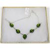 Image 1 : #113-GREEN PERIDOT GEMSTONE NECKLACE