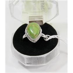 #109-GREEN TURQUOISE GEMSTONE RING