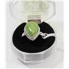 Image 1 : #109-GREEN TURQUOISE GEMSTONE RING