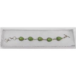 #108-GREEN TURQUOISE GEMSTONE BRACELET
