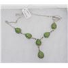 Image 1 : #106-GREEN TURQUOISE GEMSTONE NECKLACE