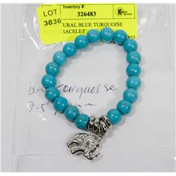 #73-NATURAL BLUE TURQUOISE BEAD BRACELET
