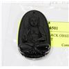 Image 1 : #91- NATURAL BLACK OBSIDIAN BUDDHA PENDENT