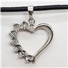 Image 1 : 153) STERLING SILVER DIAMOND NECKLACE