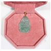 Image 1 : 40) 14K YELLOW GOLD GENUINE JADEITE PENDANT