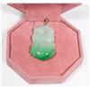 Image 1 : 13) 14K YELLOW GOLD GENUINE JADEITE PENDANT