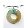 Image 1 : 64) 14K YELLOW GOLD JADEITE PENDANT NECKLACE