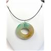 Image 2 : 64) 14K YELLOW GOLD JADEITE PENDANT NECKLACE