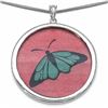 Image 1 : 132) STERLING SILVER GEMARTINI PAINTING NECKLACE