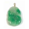 Image 1 : 52) 14K YELLOW GOLD GENUINE JADEITE PENDANT