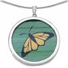 Image 1 : 108) STERLING SILVER GEMARTINI PAINTING NECKLACE