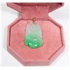Image 1 : 30) 14K YELLOW GOLD GENUINE JADEITE PENDANT