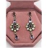 Image 3 : 78) STERLING SILVER GEMSTONE EARRINGS