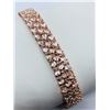Image 3 : 32) ROSE GOLD PLATED ST. SILVER MORGANITE BRACELET