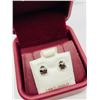 Image 4 : 12) 14K WHITE GOLD BLACK DIAMOND EARRINGS