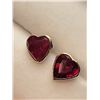 Image 2 : 74) 14K YELLOW GOLD RUBY EARRINGS